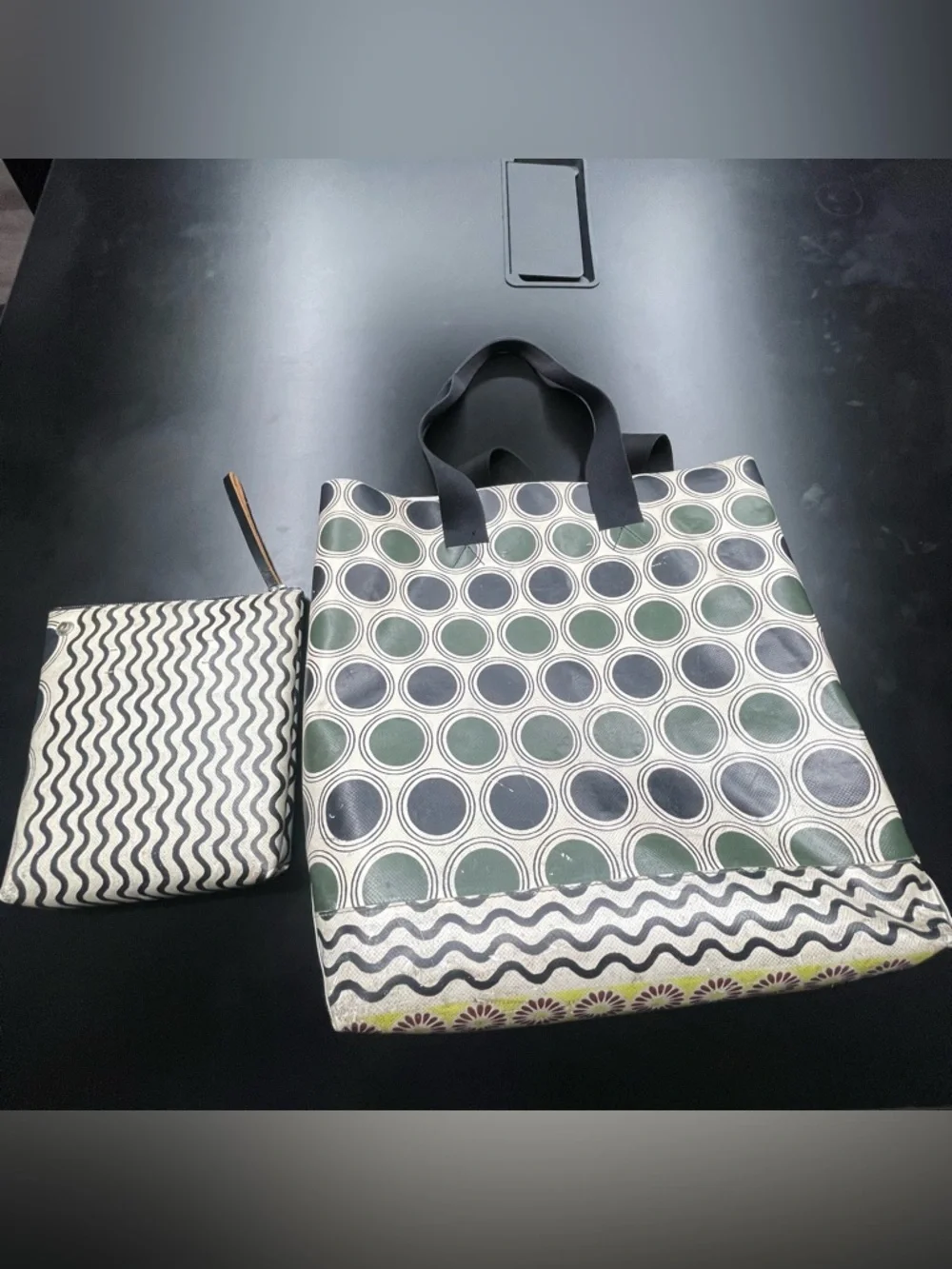 MARNI PVC Large Tote Bag with Attached Pouched - EUC LAPTOP BAG - Picture 2 of 9